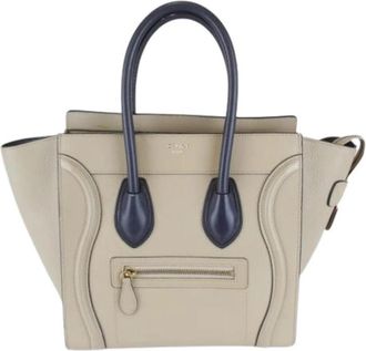Celine Pre-owned Vintage Tote Bag - Dames - Vintage Shopper - Beige - ONE Size - Leer - Vintage
