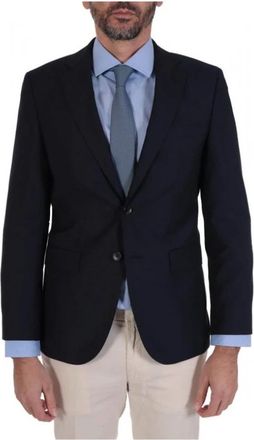 HUGO BOSS Jeckson Kostuumjas - Heren - Blazers - Blauw - S - Wol - Jassen
