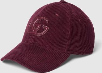 Gucci Velvet Baseball Hat With Embroidery, Size XL, Red, Velvet