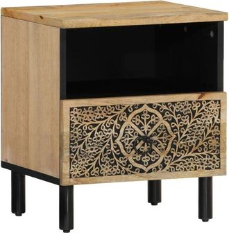 vidaXL Bedside Cabinet 40x33x46 cm Solid Wood Mango Vidaxl