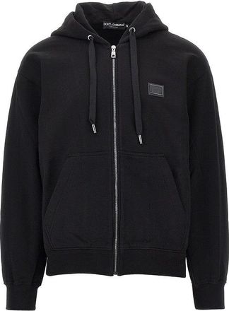 Dolce & Gabbana Cotton sweatshirt with log plate Man 46
