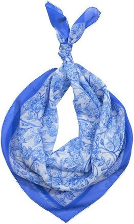 Lauren Ralph Lauren Summer Floral Square Silk Scarf in Liberty Blue at Nordstrom