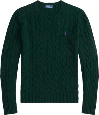 Polo Ralph Lauren Round-neck Knitwear, female, Green, XL, Green Jumper Collection