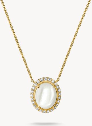 Thomas Sabo catenina con madreperla e zirconi bianchi in oro giallo, bianco