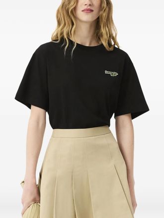 Lacoste embroidered-logo short-sleeve T-shirt - Black