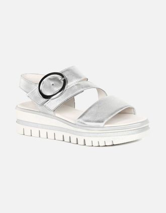 Gabor Womens Amarillo Womens Sandals - Silver - Size: 4.5
