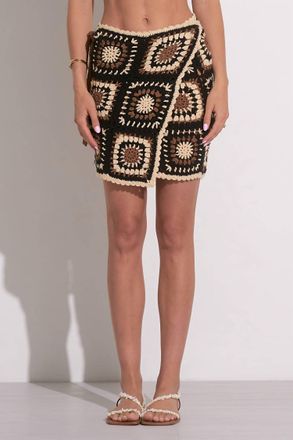 Elan Hera Skirt In Black Multi
