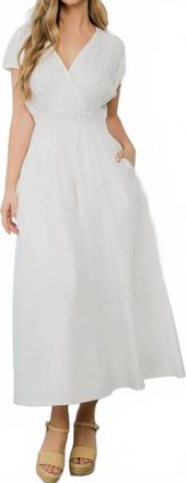 THML Clothing Poplin Maxi Dress In White