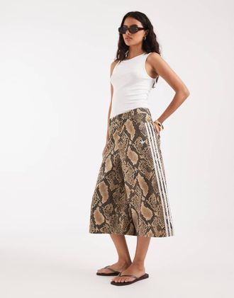 adidas Originals Jorts di jeans marrone chiaro pitonato-Neutro