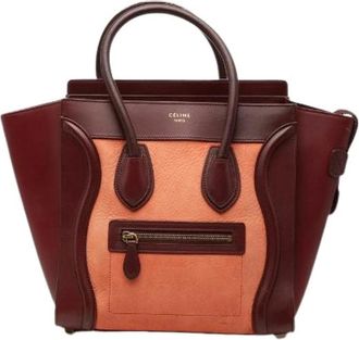 Celine Pre-owned Luggage Micro Shopper Leather Suede Handbag - Dames - Vintage Shopper - Veelkleurig - ONE Size - Leer - Vintage