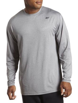 Reebok Long Sleeve Base Layer Top in Granite Heather at Nordstrom, Size Xxx-Large L