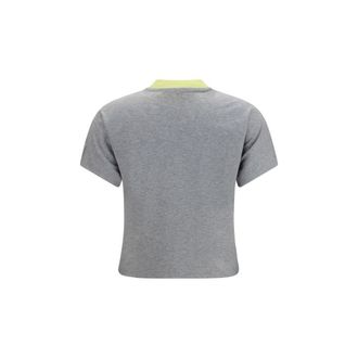 Versace Logo-Print Cotton T-Shirt - Gray