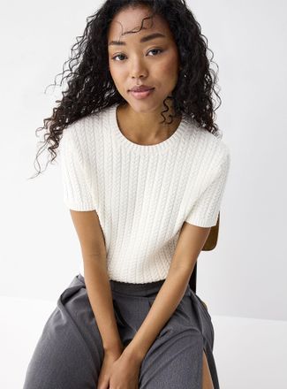 Twik Womens Small cabling fitted sweater