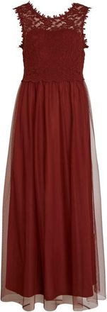 Vila Womens Vilynnea Maxi Dress-Noos, Fired Brick, 12 UK (40 EU)