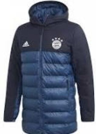 adidas FC Bayern Munich SSP Padded Hoodie Jacket Asia Sizing Blue Black EB7564
