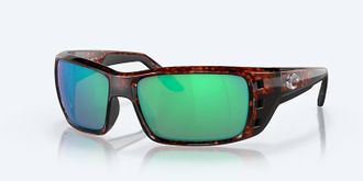 Costa Unisex Permit Polarized Sunglasses In Tortoise Frame Green Mirror Glass