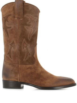 Sartore suede boots - women - Suede/Calf Leather/Calf Leather/Calf Leather - 39 - Brown