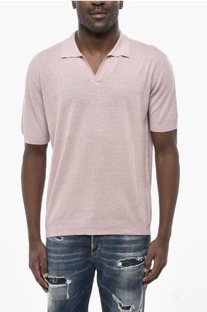 Altea Solid-Colour Polo With Open Collar size Xxl