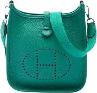 Herm&egrave;s Pre-owned Evelyne I TPM - Dames - Vintage Schoudertas - Groen - ONE Size - Leer - Vintage