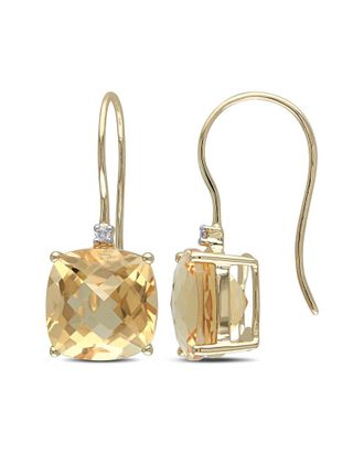 Rina Limor 10K 8.02 Ct. Tw. Diamond & Citrine Earrings