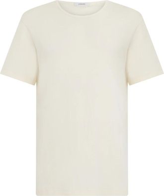 Christophe Lemaire Rib T-shirt - Heren - T-shirts - Beige - S - Katoen - Tops