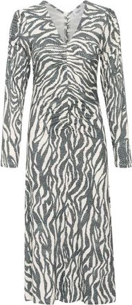 Saint Tropez Blanca SZ LS Jurk - Dames - Casual kleedjes - Zwart - S - Leer - Kleedjes