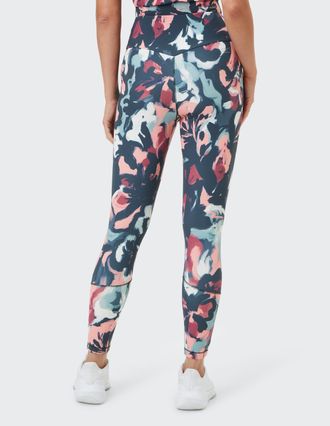 Venice Beach Funktionstights VENICE BEACH, Damen, Gr. XS (36), N-Gr, bunt (aop flower paint), Obermaterial: 68% Polyamid, 32% Elasthan, Hosen Funktionstights