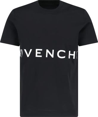 Givenchy logo graphic T-shirt - men - Cotton - L - Blue