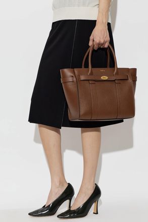 Mulberry Mini Zipped Bays Bag, Womens, Brown