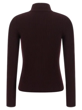 Courr&egrave;ges Reedition Turtleneck Sweater - Burgundy