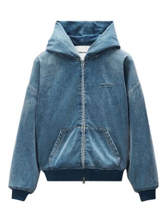 Alexander Wang Giacca denim con zip - Blu