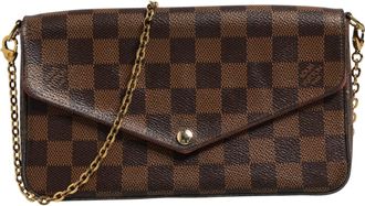 Louis Vuitton Damier Ebene Pochette Felice Chain Womens Wallet (Pre-Owned)