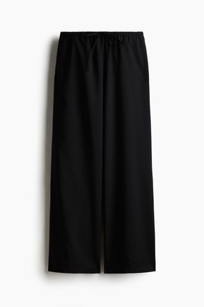H&M Twillhose mit Kordelzug - Schwarz