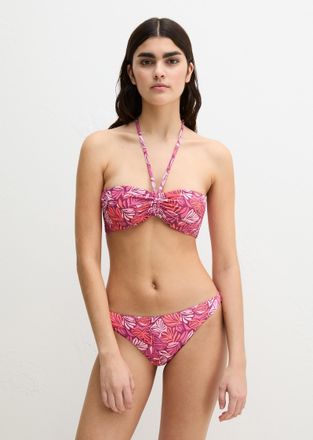 Marc O'Polo Bikini-Hose MARC OPOLO Abstract Leaf AOP, Damen, Gr. XL (46), N-Gr, raspberry coulis leaf print, Obermaterial: 84% Polyamid, 16% Elasthan, Badehosen B
