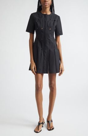Coperni Technical Tailored Origami Wool Blend Dress in Black at Nordstrom, Size 10 Us