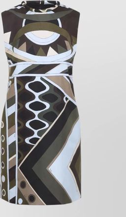 Pucci silk mini dress geometric pattern