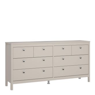 Furniture To Go Madrid Double Dresser 4+4 Drawers in Cashmere in Beige