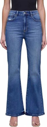 Hidden Jeans High Rise Flare Jean In Med Dark