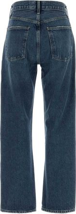 A Gold E Womens 90s Pinch Waist Jeans Blue Cotton