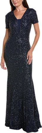 Shani Bar Shani Velvet Sequin Maxi Dress