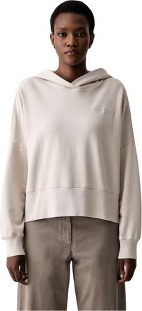 Marc O'Polo Relaxed-fit hoodie - Dames - Sweatshirts & Hoodies - Beige - Maat: XS Katoen