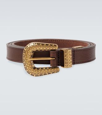 Brown Valentino Garavani Leather Belts: Shop up to −43