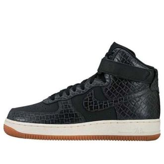 Nike (WMNS) Nike Air Force 1 High Premium Croc Black Gum 654440-009