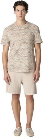 Missoni Crew-neck Cotton T-shirt With D&eacute;grad&eacute; Snake Pattern in Beige& White at Nordstrom, Size X-Large