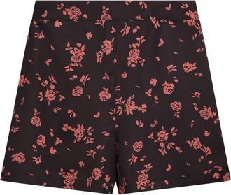 Ted Baker Satijnen shorts met bloemenprint voor dames (Zwart)