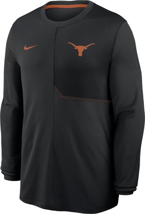 Nike Texas Sideline Coach Nike Mens Dri-FIT College Long-Sleeve Top in Black | 03B108E7TXE-GQK