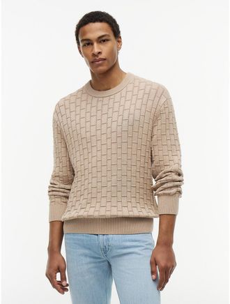 Tommy Hilfiger Mens Relaxed Fit Crewneck Sweater - Batique Khaki - L