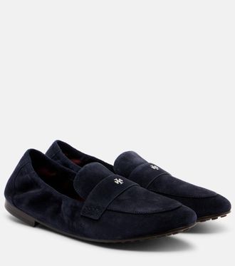 Tory Burch Logo suede loafers