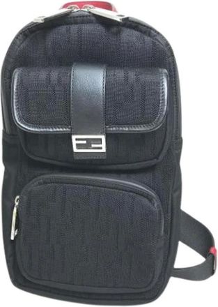 Fendi Pre-owned Backpacks, male, Black, Size: ONE SIZE Pre-owned Leather fendi-bags