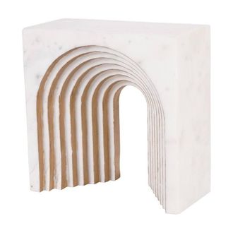 The Libra Company Genoa Decorative Sculpture - Marble - L8.5 x W18 x H18 cm - White